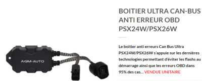 MODULE ANTI ERREUR ULTRA POUR LED PSX24W/PSX26W